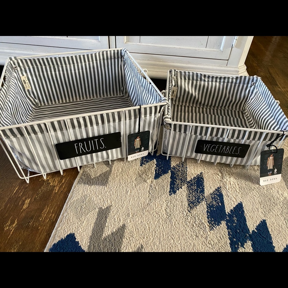 Rae Dunn kitchen basket set